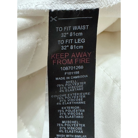 ASOS Design Palazzo Flowy Pants High Rise 4 Pockets Zip Closure White 32 NWOT - Picture 8 of 8